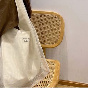 NOUVEAU Sac à main élégant personnalisé en organza, couleur blanche, pour sacs fourre-tout en organza, sacs en organza avec logo personnalisé - Product Image 2