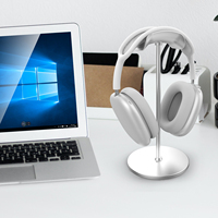 Support de casque incurvé avec plateau de rangement Support de casque de jeu à base lourde Support de casque pour AirPods Max