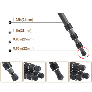 Trépied professionnel OBO en fibre de carbone robuste et stable <span class=keywords><strong>pour</strong></span> caméscope et <span class=keywords><strong>objectif</strong></span> longue focale - Product Image 6