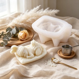 3D Sleeping Baby Silicone Mold For Candle Soap Making DIY Handmade Craft Mold Customizable Shape Mother's Day Gift - Product Image 3