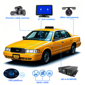 4-CH Mobile DVR Kit 4G/GPS/WIFI Système de surveillance de véhicule ADAS DSM MDVR Suite pour Taxi Capteur CMOS Carte SD Options de stockage de données - Product Image 2