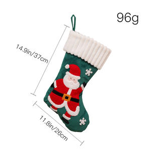 Calcetines de <span class=keywords><strong>Navidad</strong></span> de Papá Noel y muñeco de nieve, botas, regalos, bolsa para chupar, rojo, verde, decoración de árbol de <span class=keywords><strong>Navidad</strong></span> - Product Image 5