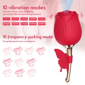 Farfalla Vibratore Rosa Forma di Aspirazione Vibratore Lingua Leccare Fiore Massaggio Masturbazione punto di G Del Giocattolo Del Sesso - Product Image 5
