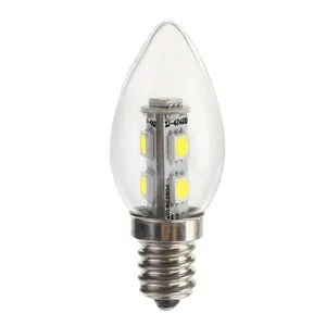 Küçük 1W sınıf E12 12V 24V buda Mammon Bodhisatta lamba temizle cam kapak LED mum C7 ampul ışık, LED-C7