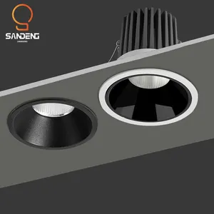 Sandeng โคมไฟดาวน์ไลท์ LED เพดานอะลูมิเนียมฝังฝ้าเพดาน