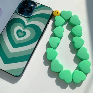 2026 Cordon anti-perte réglable pour téléphone portable en résine avec perles en forme <span class=keywords><strong>de</strong></span> cœur, breloque chaîne <span class=keywords><strong>de</strong></span> téléphone portable pour femme, bracelet <span class=keywords><strong>de</strong></span> poignet pour téléphone - Product Image 5