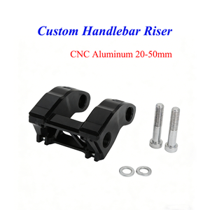 Riser Manubrio Moto in Alluminio con Morsetto Triplo e Foro Centrale, Lavorazione CNC Personalizzata, Elettroerosione a Filo, Foratura, OEM, Direttamente dalla Fabbrica - Product Image 1