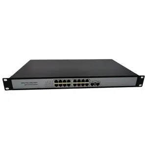 CCTV 16 + 2 Port 380W POE 10/100Mbpsと2 port10/100/1000Mbps Uplink POE Switch監視システム