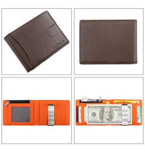 รอยัล แบ็กเกอร์กระเป๋าสตางค์ใบสั้นสำหรับผู้ชาย RFID บล็อคกิ้งสลิมทินการ์ดโฮลเดอร์คลิปหนังแท้ธุรกิจแฟชั่นกระเป๋าสตางค์ผู้ชายกระเป๋าสตางค์ - Product Image 6