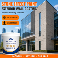 Revêtement à effet pierre marbrée liquide pour la décoration de façades de villas et d'hôtels, peinture murale extérieure résistante aux intempéries