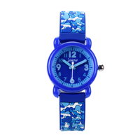 Jam Tangan Anak-Anak Kartun Laris Manis, Jam Tangan Quartz Anak dengan Tali Silikon 16mm, Desain Elektronik Tahan Air, Dial 30mm, Tebal 10mm untuk Anak Laki-laki