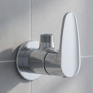 Robinet d'angle Vignette en laiton moderne pour salle de bain avec finition chromée 1/2 pouce BSP - Product Image 2