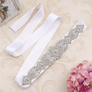 Ceinture de mariée avec <span class=keywords><strong>strass</strong></span> Ceinture perlée pour robe de mariée Ceinture en cristal pour la taille - Product Image 6