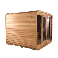 Sala de fogão em cubo, barril ao ar livre, sauna