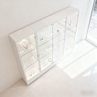Kiosque de présentation de bijoux et de parfums avec éclairage LED, armoire CNC pour l'affichage en magasin, design élégant de devanture de magasin avec armoire à parfums