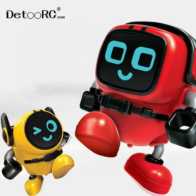 Detoo new toy rotation Launch battle spinning gyroscopes pull back toys children DIY robot small toy for kids