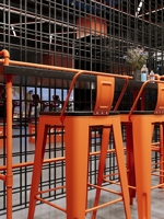 Ensemble de table à manger et de chaises industrielles modernes en métal Ensemble de restaurant Mobilier commercial écologique et durable de haute qualité