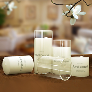 Tarro de vidrio de borosilicato de alta calidad de 200ml y 250ml con tapa de corcho para velas del hogar, decoración navideña, <span class=keywords><strong>cilindro</strong></span> de logotipo personalizable - Product Image 2
