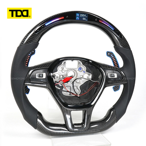 Volant en fibre de carbone TDD Premium Upgrade compatible avec Volkswagen POLO MK6 Golf 8 MK8 Tiguan L Passat Tiguan GTI R GTE GTS - Product Image 2