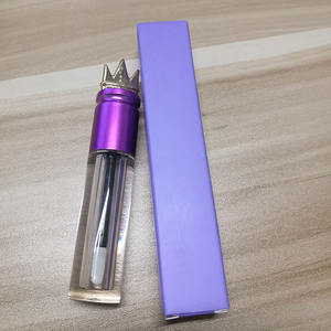 عرض ساخن: أنابيب ملمع شفاه فارغة شفافة سعة 3 مل من ماركة كبيرة، بغطاء تاج دائري وعصا تطبيق، وغطاء تاج أرجواني، للترويج - Product Image 4