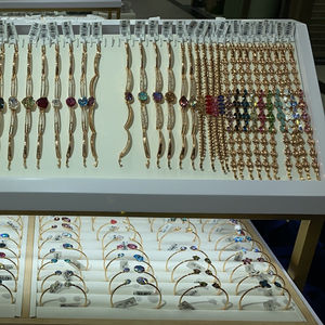 N092521 Xuping Schmuck Elegantes Klassisches Kristall-Set, Lange Luxuriöse 18K Vergoldung mit Synthetischem Zirkonia, Dreiteilig - Product Image 1