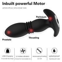 Kabelloser Ferngesteuerter Silikon-Prostata-Orgasmus-Massager Einziehbarer Analplug Unisex-Masturbator Sexspielzeug für Männer Großhandel