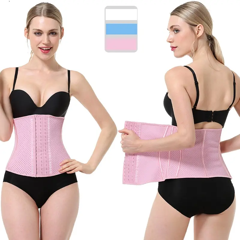 Corsets de Fitness de marque privée, entraîneur de taille, entraîneur de taille courte, crochets d'entraînement de taille en Latex pour femmes pour la perte de poids