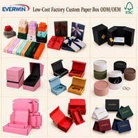 Boîte cadeau rigide personnalisée EVERWIN certifiée FSC, colorée, avec logo, emballage en papier de luxe pour bijoux, parfums, vêtements et cadeaux