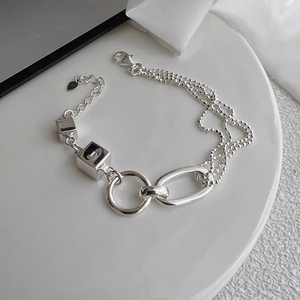 Bracciale FY-SL40 in <span class=keywords><strong>Argento</strong></span> Sterling 925 Multistrato per Donne, Stile Coreano Semplice, Design Minimalista Unico Stile Foresta - Product Image 5