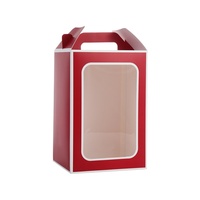Boîte pliante rectangulaire en carton blanc avec fenêtre, modèle valise, emballage transparent, pour poupée, fleur, cadeau, style INS