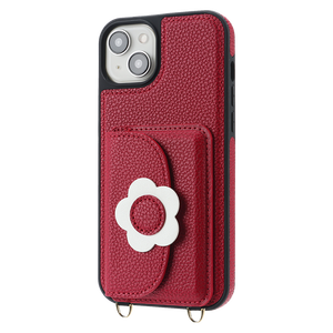 Funda Tipo Cartera con Correa Cruzada para <span class=keywords><strong>iPhone</strong></span> 13 <span class=keywords><strong>Pro</strong></span> Max/14 <span class=keywords><strong>Pro</strong></span>/15/16, Diseño Floral - Product Image 6