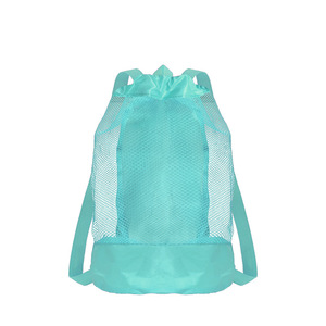 Zaino in Rete Monocolore con Coulisse <span class=keywords><strong>e</strong></span> Fondo Rinforzato per Uso Intensivo a <span class=keywords><strong>Spiaggia</strong></span> <span class=keywords><strong>e</strong></span> Piscina - Product Image 1