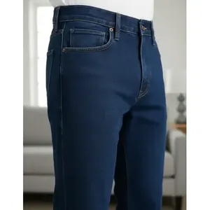 Jeans da Uomo Adrenaline a Gamba Dritta in Denim Elasticizzato Vita Media 5 Tasche Vestibilità Regolare - Product Image 6