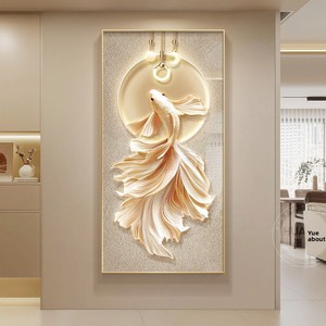 Quadro moderno da parete 2026: Nuovo Dipinto Decorativo con <span class=keywords><strong>Pesci</strong></span> Koi Incorniciato per Soggiorno, Sfondo, Parete, Ingresso, Corridoio, Murale - Product Image 3