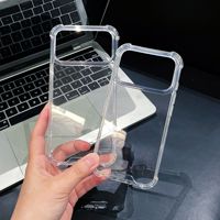 Coque de téléphone rigide anti-chute en TPU+PC transparent haute définition pour iPhone 17 18 Pro Max – Vente en gros