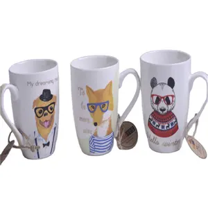 Best selling products 12 14 16 oz custom cute ceramic coffee cup mugs cat dog mugs