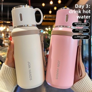 Nouvelle gourde isotherme 2025 pour étudiants, style sport, avec séparation thé-eau, en acier inoxydable 316, portable et grande capacité - Product Image 2