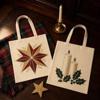 Sac de rangement en toile écologique pour Noël, vente en gros, emballage textile, sac de vente au détail imprimé sur mesure