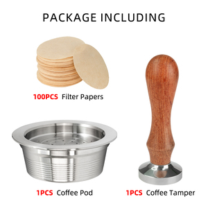 Pour <span class=keywords><strong>Lavazza</strong></span> Mio Easy Fill Espresso Filter Pod 1Pod 1Tamper Set Kit de papier filtre à Capsule de <span class=keywords><strong>café</strong></span> réutilisable pour Machines K-Cups - Product Image 2