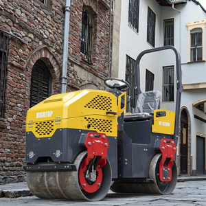 HIGHTOP Hot Sale Asphalt Preis 1,5 Tonnen hydraulische Mini-Straßen walze für schmale Räume Made in China - Product Image 1