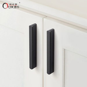 Oukali or armoire armoire trou tiroir bureau noir doré blanc ligne h en forme de <span class=keywords><strong>cuisine</strong></span> tire grade cuivre poignée de meuble - Product Image 6