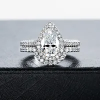 Bague de Noël MuShan en argent sterling 925 plaqué or 18 carats avec moissanite, bijoux de luxe brevetés MST, idéale pour un cadeau d'amie