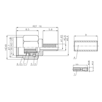 Connecteur coaxial SMA-C-J1.5 RP tête mâle droite connecteur RP SMA RF câble serti RG316/RG174