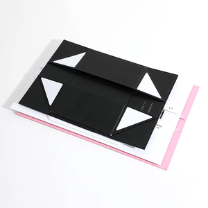 Foldable <b>Magnetic</b> <b>Gift</b> <b>Box</b> With Ribbon Closure Ivory Board Rigid Rectangle High-End Packaging For <b>Gift</b> Craft - Product Image 2