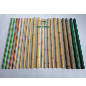 Al Aire Libre Durable verde amarillo marrón Color bambú artificial palo estaca bastones plástico bambú sintético palo de bambú - Product Image 1
