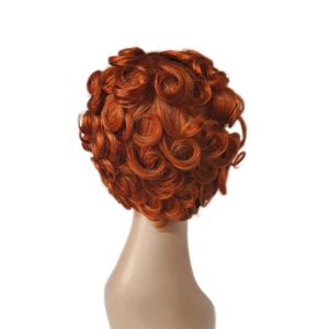 Perruque <span class=keywords><strong>Rose</strong></span> bouclée Bob courte coupe <span class=keywords><strong>de</strong></span> lutin dentelle perruque humaine noeuds blanchis dentelle frontale 13x4 Pixie perruque avec des cheveux <span class=keywords><strong>de</strong></span> bébé - Product Image 2