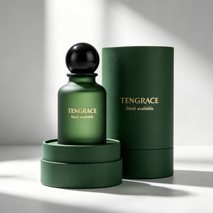 Etiqueta Personalizada, Botella de Perfume de Vidrio Cosmética Negra de Lujo de 30 <span class=keywords><strong>ml</strong></span>, <span class=keywords><strong>50</strong></span> <span class=keywords><strong>ml</strong></span>, 100 <span class=keywords><strong>ml</strong></span>, Vacía, para Pintura, con Tapa y Caja de Empaque - Product Image 1