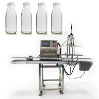 Machine de remplissage automatique à 4 têtes pour bouteilles de 5 ml à 2000 ml, pour eau, jus et liquides, avec pompe magnétique, pour usine