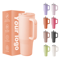 Gobelet isotherme sous vide en acier inoxydable 40oz à double paroi, hermétique et écologique, garde les liquides froids ou chauds pendant 6 à 12 heures, avec paille