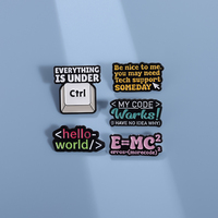 Épingles en émail avec code informatique personnalisé, broches Hello World, badges de revers, bijoux amusants, cadeau pour enfants et amis